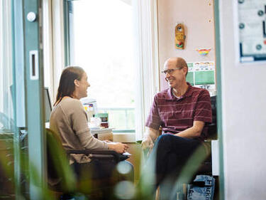 Counsellor and secondary student