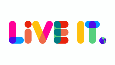 Colourful Live it Earth Graphic Logo