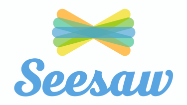 Words that read "Seesaw" with the company graphic